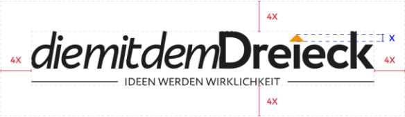 Beispiel dmdD Logo Abstand - diemitdemDreieck
